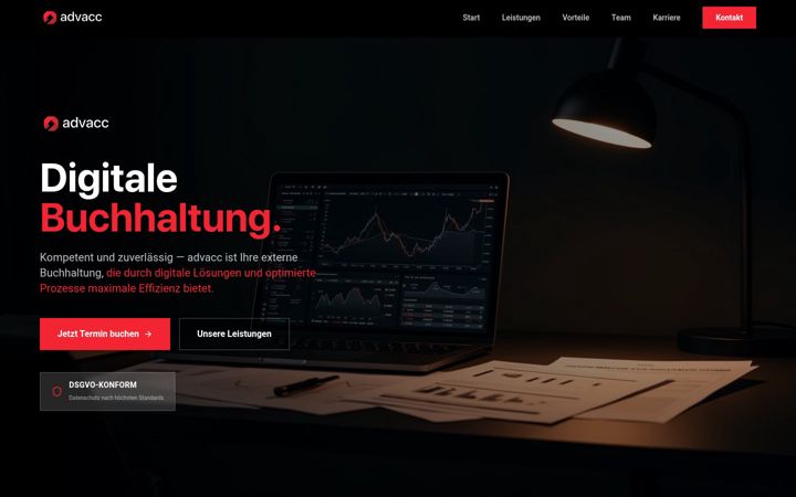 Screenshot of advacc.de
