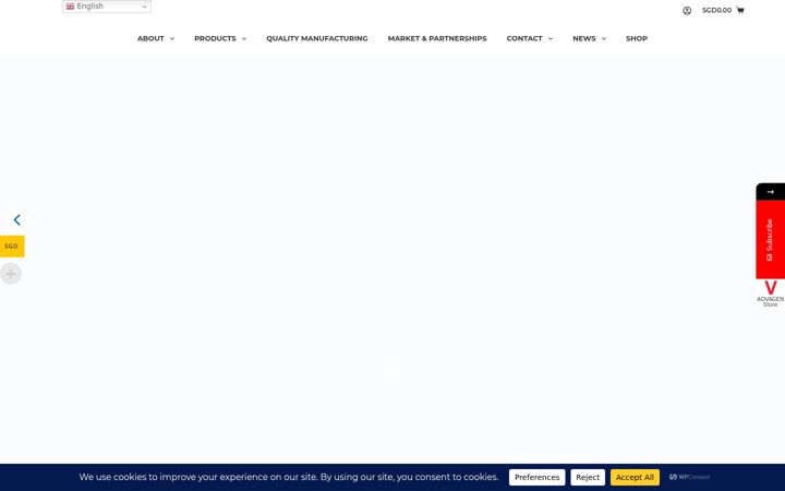 Screenshot of advagen.com