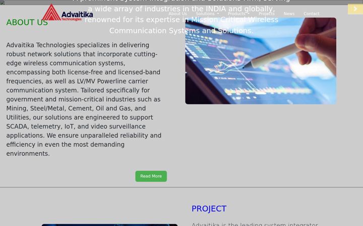 Screenshot of advaitika.com