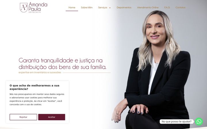 Skjámynd af advamandapaula.com.br