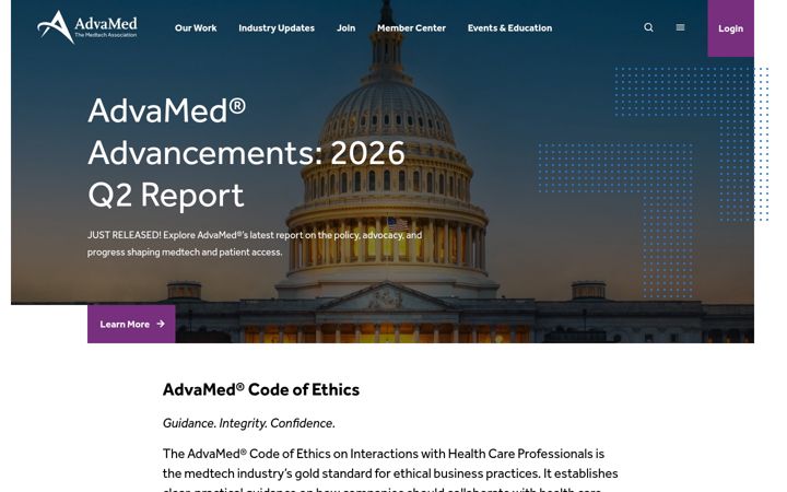Screenshot of advamed.org