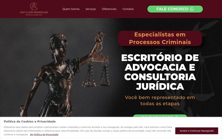 Screenshot of advanaclara.com.br