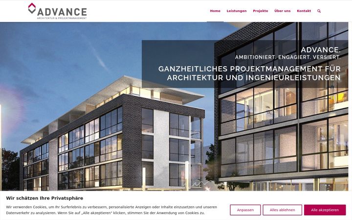 Screenshot of advance-architektur.de