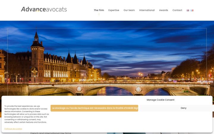 Ekraanipilt saidist advance-avocats.com