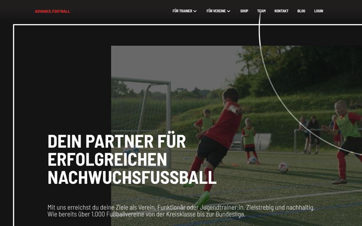 Screenshot of advance.football