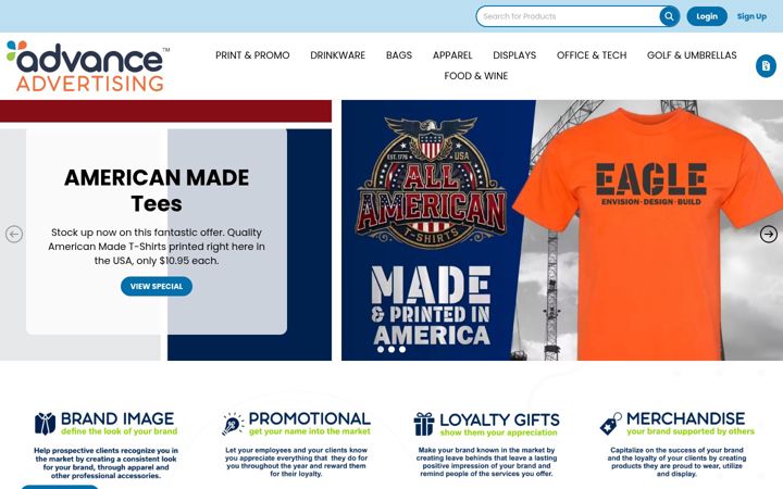 Screenshot of advanceadvertising.com