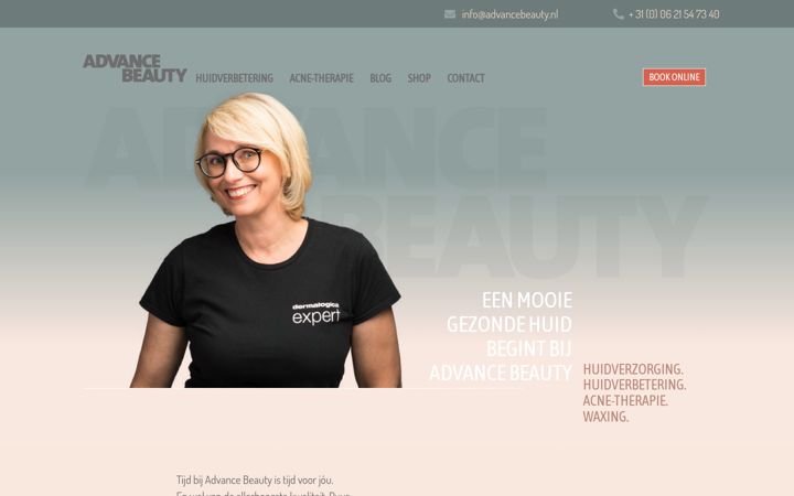 Snímek obrazovky advancebeauty.nl