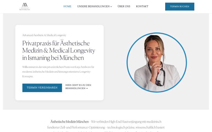 Snímek obrazovky advanced-aesthetic.de