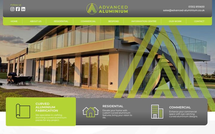 Screenshot of advanced-aluminium.co.uk