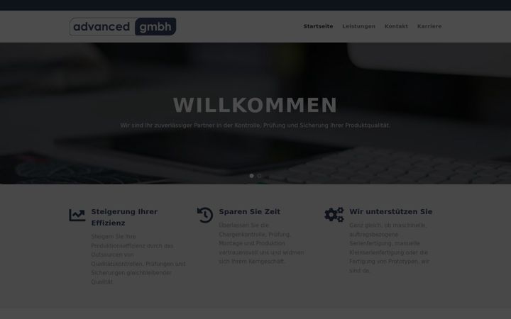 Snimka zaslona za advanced-gmbh.de