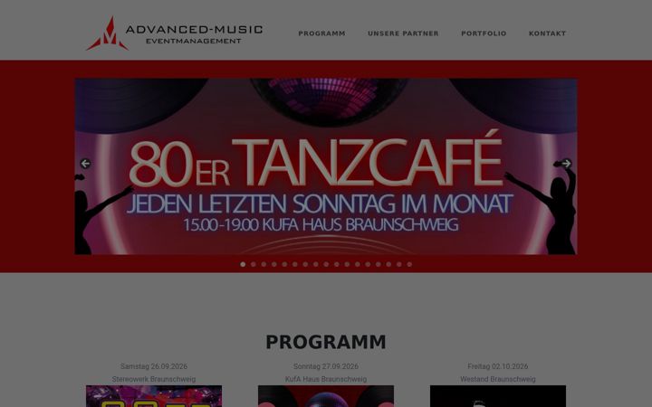 Snimka zaslona za advanced-music.de