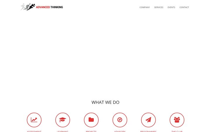 Screenshot of advanced-thinking.com