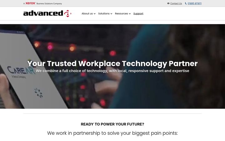 Екранна снимка на advanced-uk.com