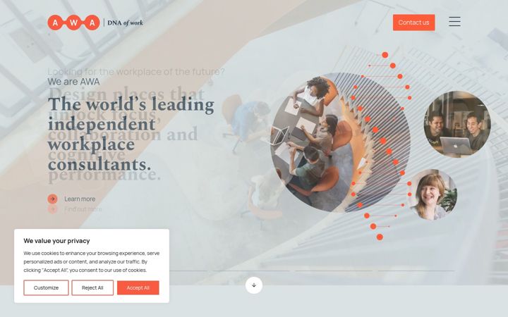 Екранна снимка на advanced-workplace.com