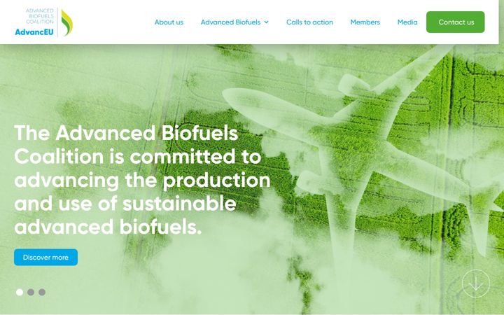 Ekraanipilt saidist advancedbiofuelscoalition.eu