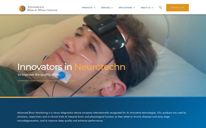 Screenshot of advancedbrainmonitoring.com