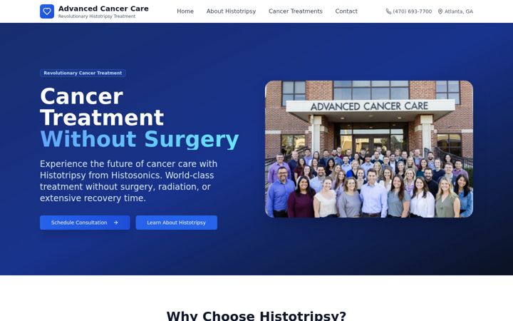 Screenshot of advancedcancercare.com