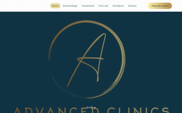 Screenshot of advancedclinics.nl