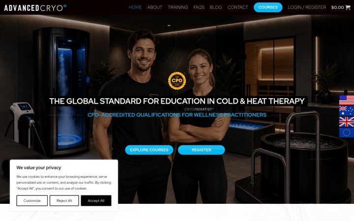 Ekrano kopija advancedcryo.net