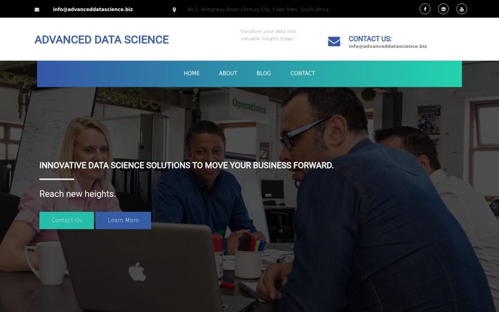 Screenshot of advanceddatascience.biz