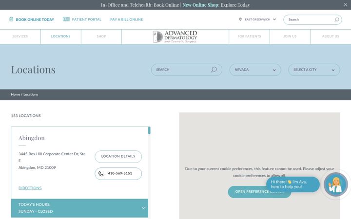Ekrano kopija advanceddermatologynevada.com