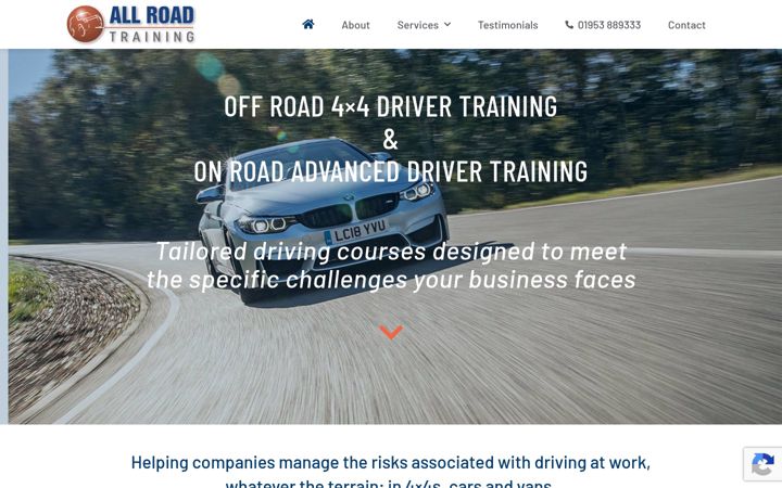 Ekrano kopija advanceddrivertraining.co.uk