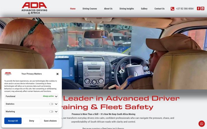 Screenshot of advanceddriving4africa.co.za
