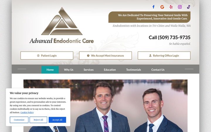 Screenshot di advancedendocare.com