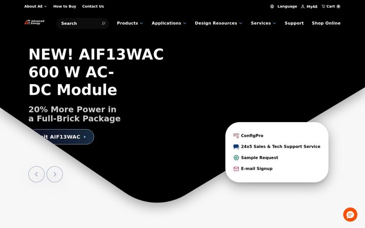 Screenshot of advancedenergy.com