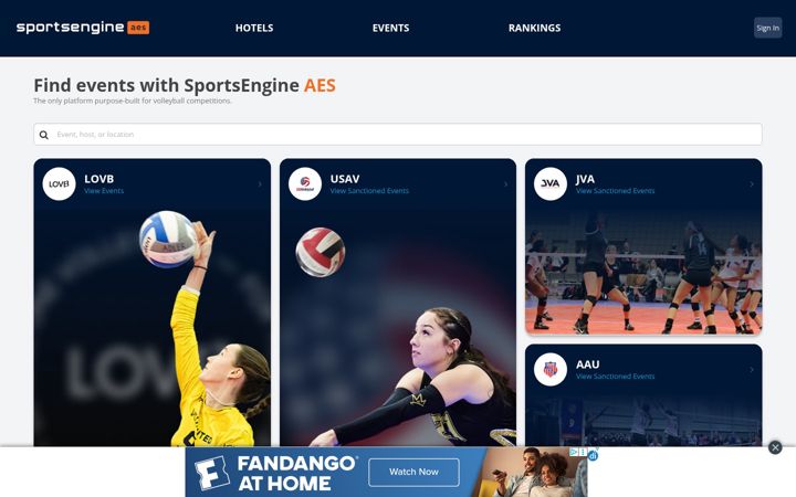 Screenshot of advancedeventsystems.com