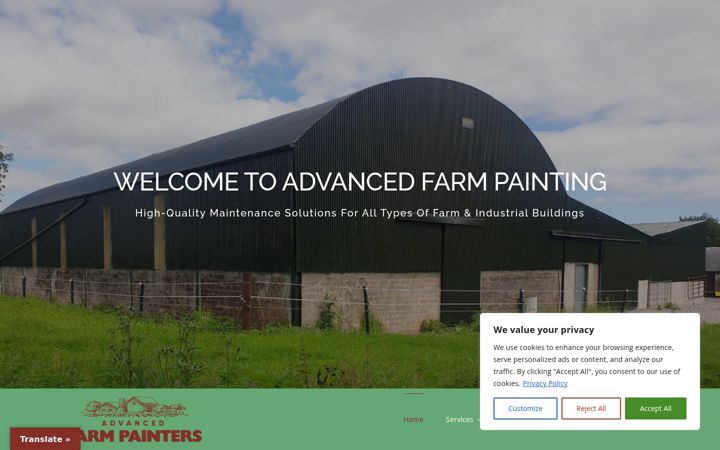 Screenshot di advancedfarmpainters.com