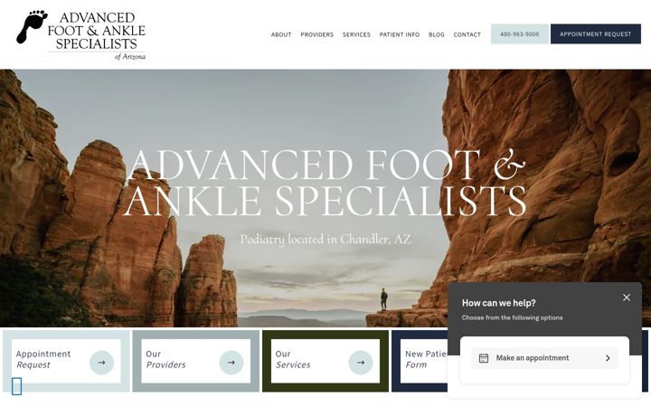 Screenshot of advancedfootankle.com