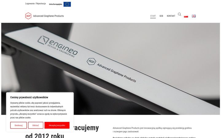Skjámynd af advancedgrapheneproducts.com