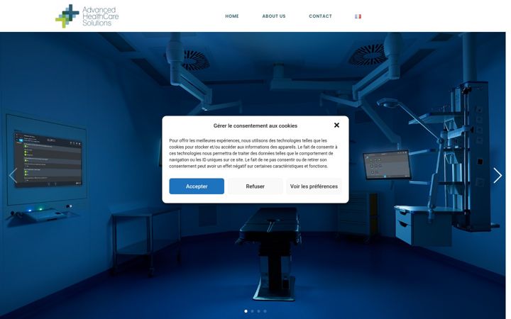 Kuvakaappaus sivustosta advancedhcs.com