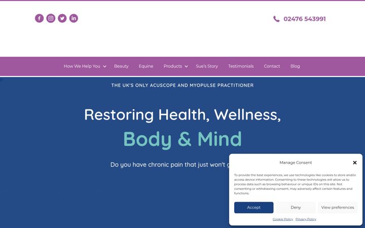 Screenshot του advancedhealingtherapies.co.uk