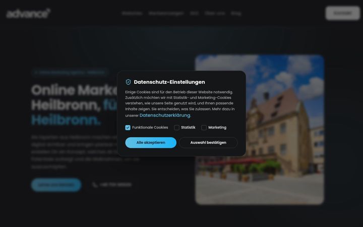 Screenshot of advancedigital.de