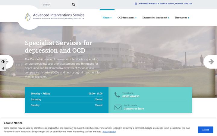 Screenshot von advancedinterventions.org.uk