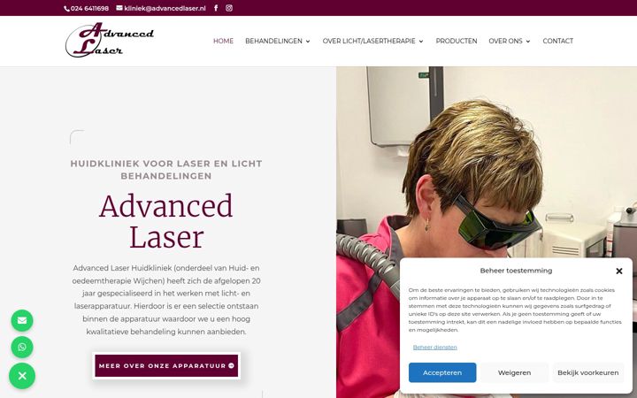 Screenshot of advancedlaser.nl