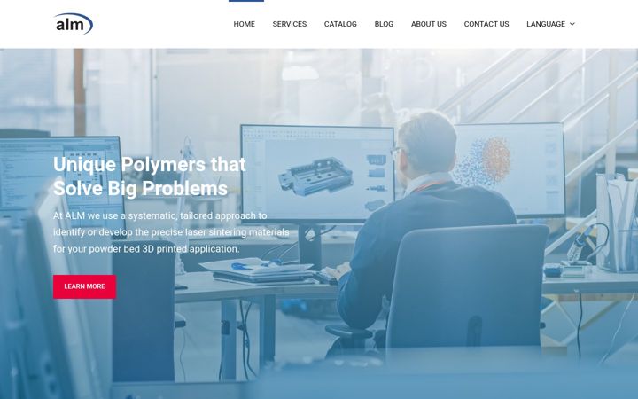 Screenshot of advancedlasermaterials.com