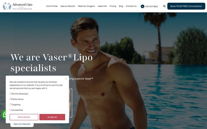 Screenshot of advancedlipocentre.co.uk
