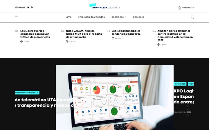 Screenshot of advancedlogistics.es