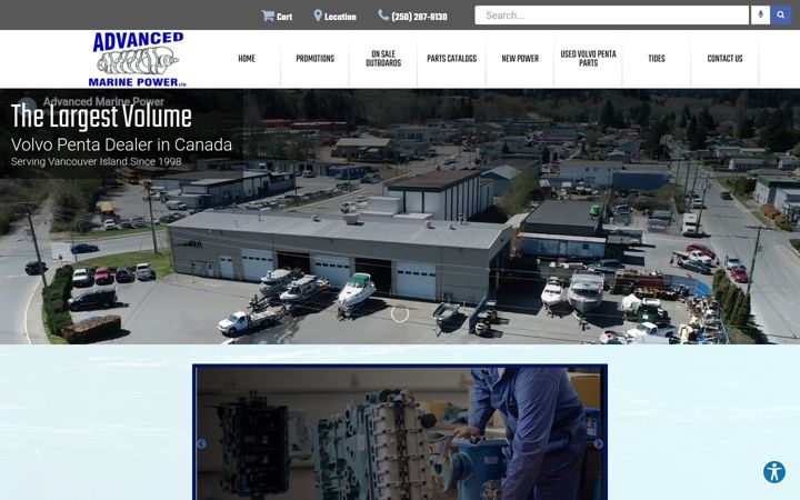 Screenshot ta' advancedmarine.ca