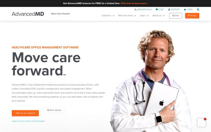 Screenshot ta' advancedmd.com