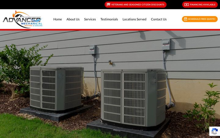 Screenshot ta' advancedmechanicalhvac.net