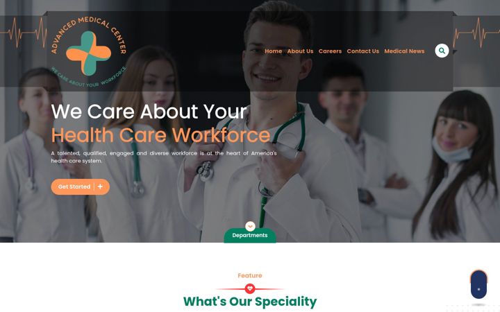Screenshot ta' advancedmedicalcenter.org
