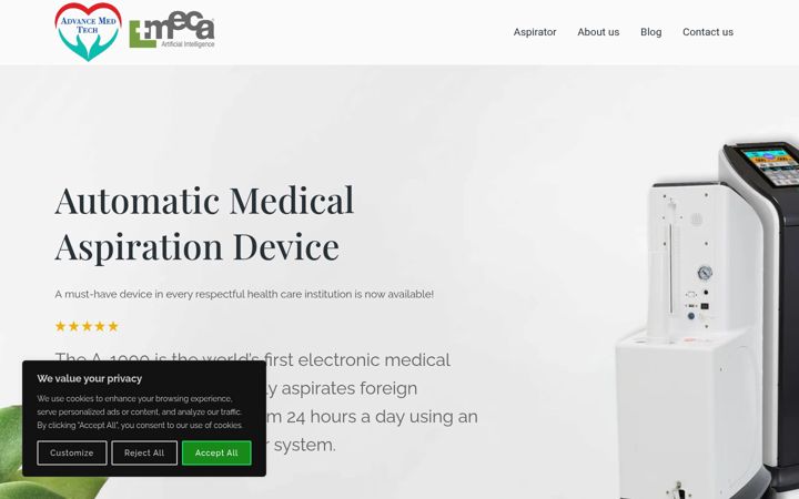 Screenshot of advancedmedtech.co.uk