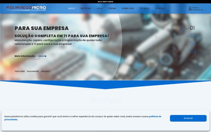Screenshot of advancedmicro.com.br