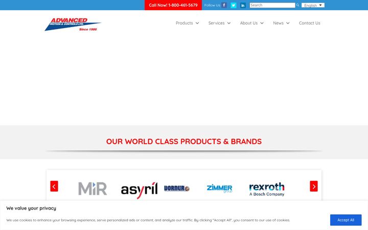Screenshot ta' advancedmotion.com