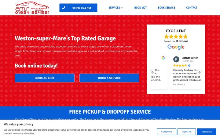 Screenshot of advancedmotoringservices.co.uk