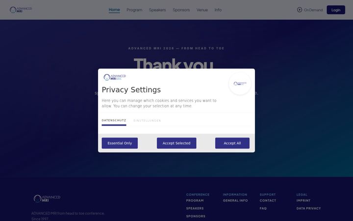 Screenshot stránky advancedmri.eu